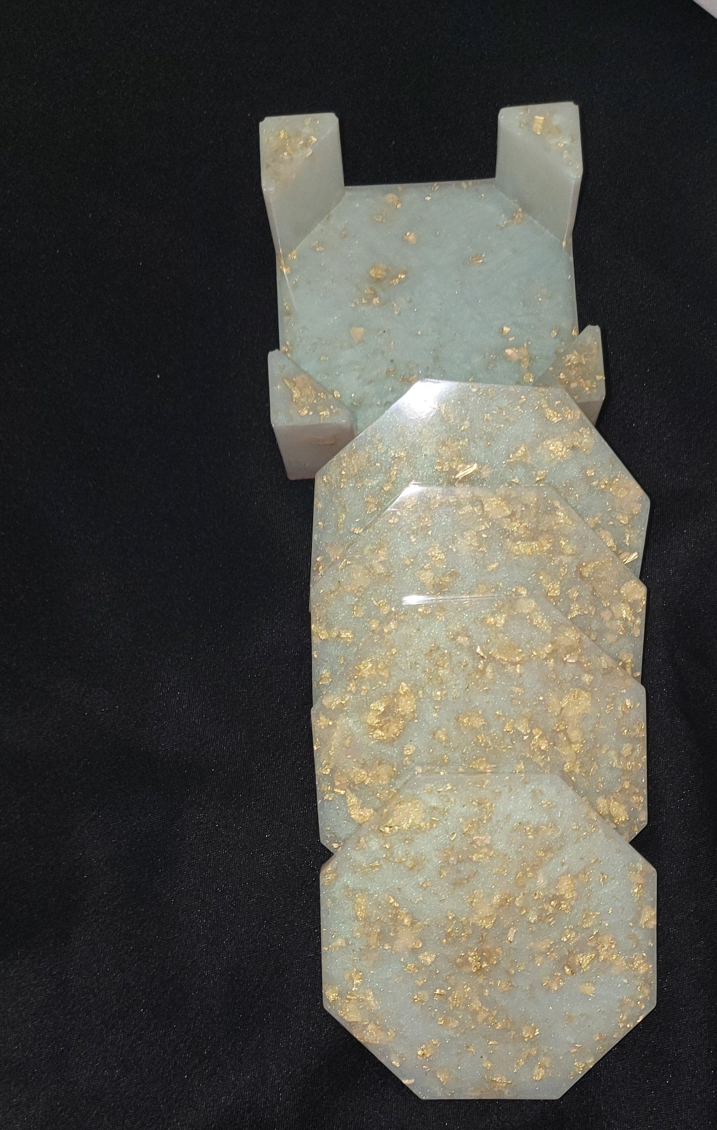 Cream and Gold Coaster Set