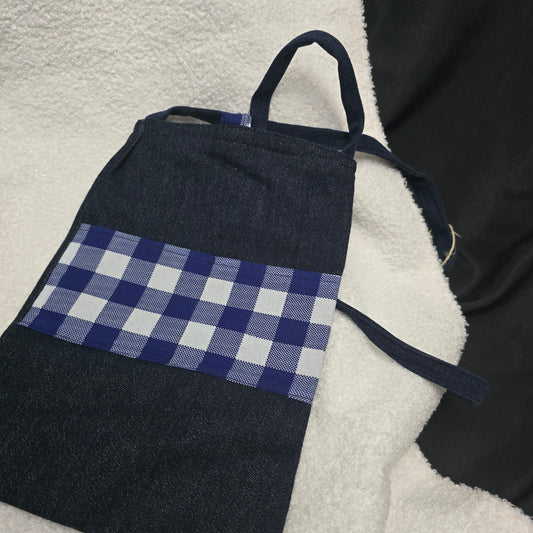 Denim Crossbody (Checkered - Blue and White)