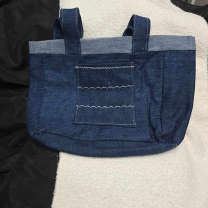 Tote Bag (blue circle lining)