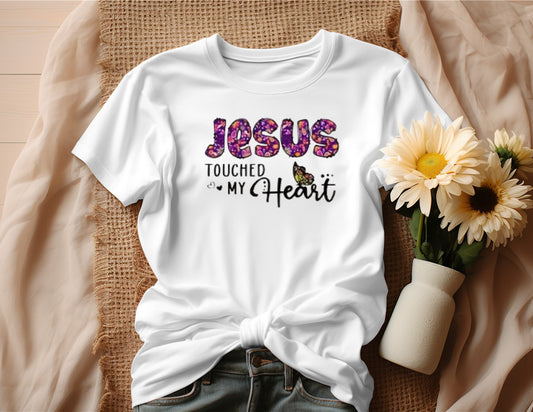 JESUS TOUCHED MY HEART T-SHIRT